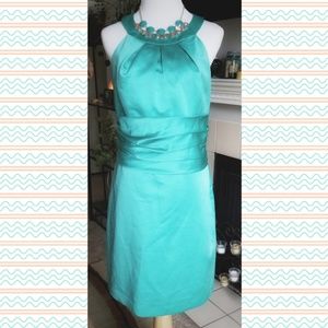 Spa color Satin Dress David's Bridal Size 14